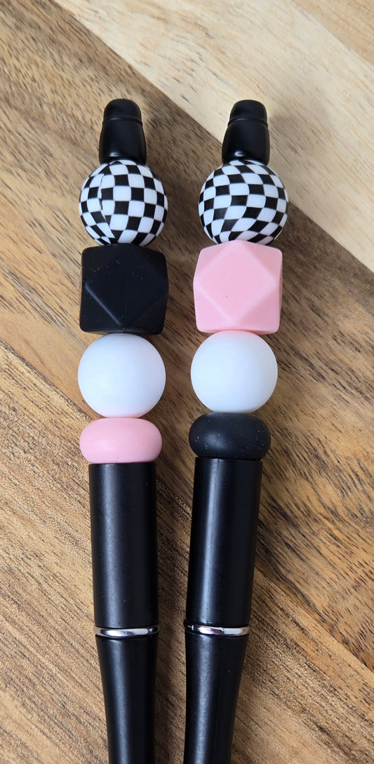 Black & Pink Retro Pens