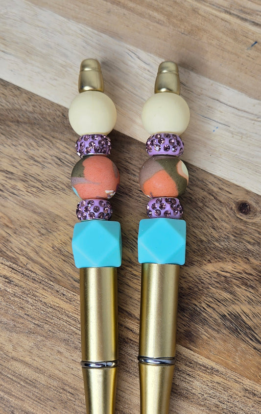 Teal & Purple Sparkles Pen