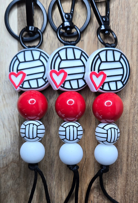 Husker Volleyball Keychain