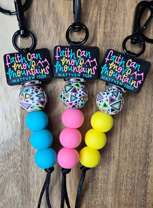 Faith Moves Mountains Keychain